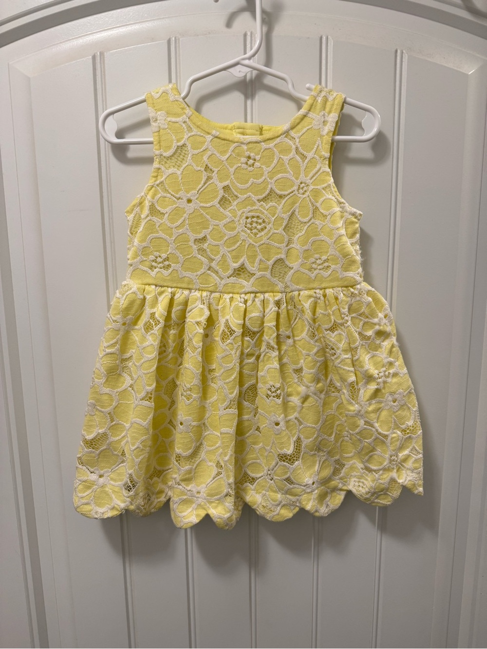 Cat & Jack Toddler Girl Yellow Lace Floral Dress